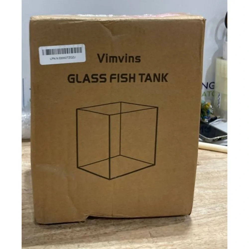 2 Gallon Glass Fish Tank Easy Maintain Small Aquarium Betta Snails Shrimp Plants